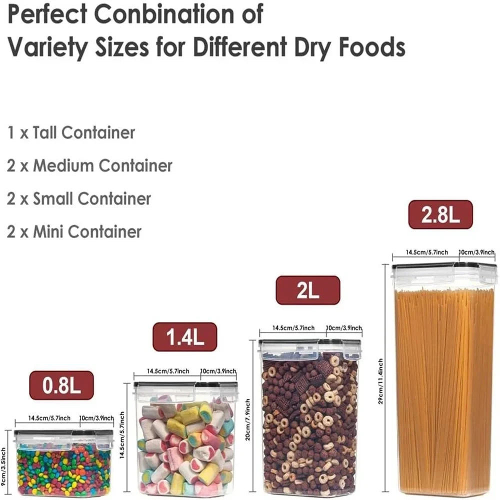 Airtight Food Storage Container Set for Kitchen & Pantry Organization (4 pcs)